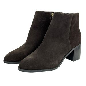 Vince Camuto Gaviren Chocolate Brown Suede SZ 9.5 Booties Shin Boot Women's